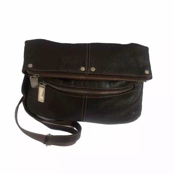 Handbags - Tignanello Crossbody Purse Genuine Leather Brown Handbag ShoulderBag